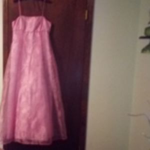 Formal pink full length gown